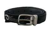 Dolce & Gabbana Black Cotton Royal Bee Embroidery Belt -   -  Dolce & Gabbana.